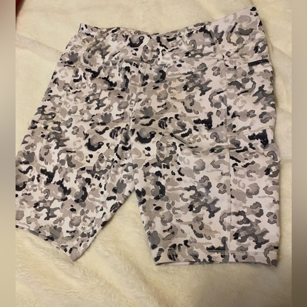 Avia writing or workout shorts.